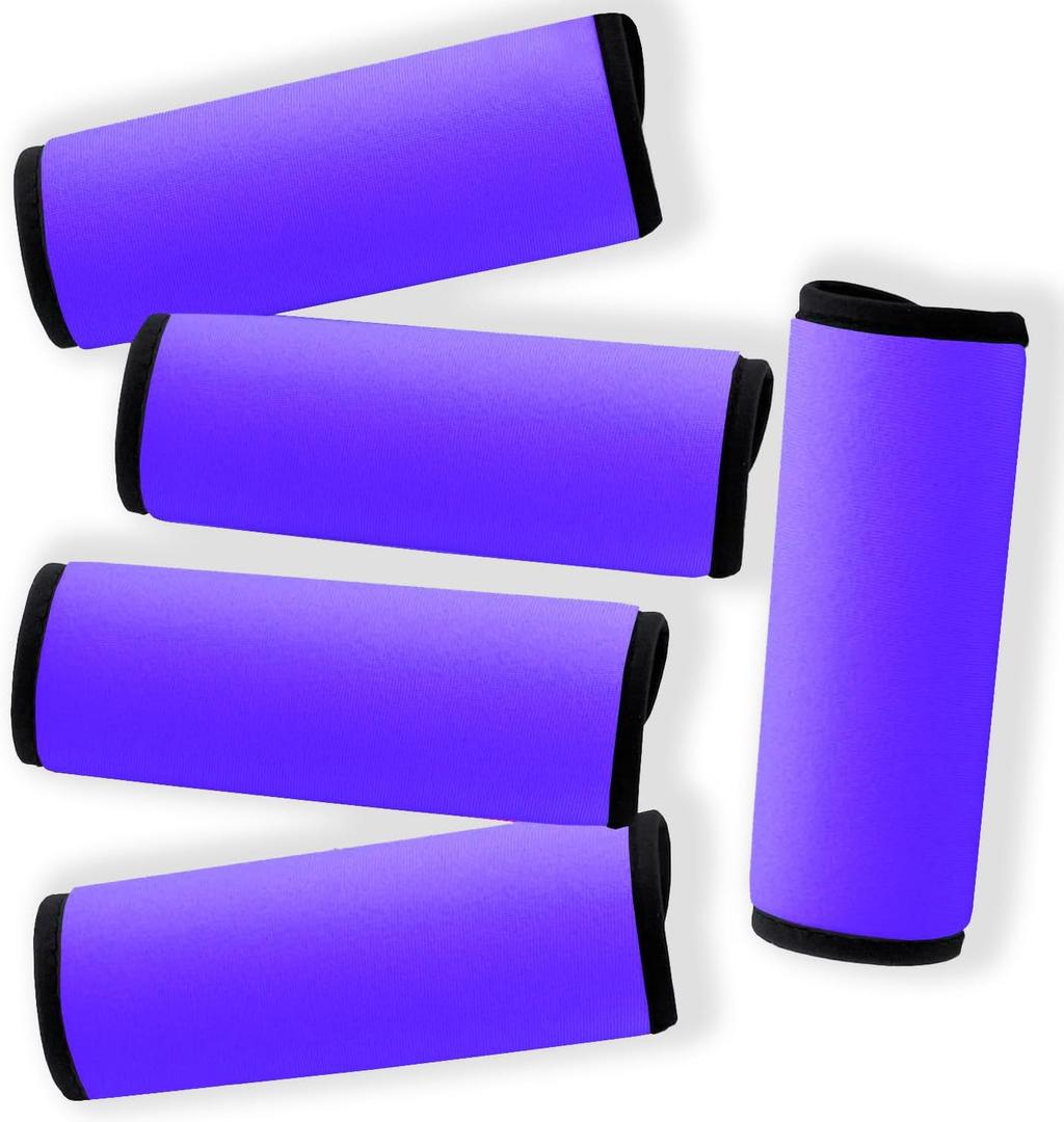 Neoprene Luggage Handle Wraps for Traveling Bright Color Luggage Identifiers|Handle Wraps|Handle Covers (Lavender)