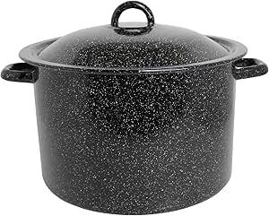 MIRRO ENAMEL-STOCK POT 12 QT BLACK