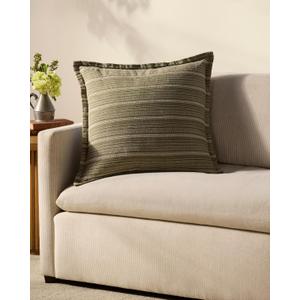 Loloi Chris Loves Julia Howie Collection PCJ0023 Green/Natural 22'' x 22'' Cover w/Poly Pillow