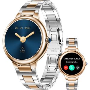 SOUYIE 2026 Luxury Smart Watch for Women, 1.19" AMOLED Display, DA GPT Smartwatch, Heart Rate, Sleep Monitor, 107 Sports Modes Fitness Tracker, Compatible with iOS & Android (Gold)
