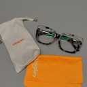 Firmoo Oversized Blue Light Blocking Glasses for Women/Men, Large Square Frame Computer Glasses for Screens (Tortoise)