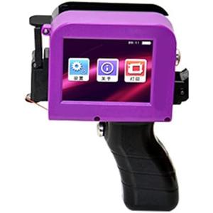 Handheld Inkjet Printer, Mini Smart Inkjet Coding Machine for QRCode Barcode Production Date Time Logo Batch Number Print On Glass Bag Carton Box Wood Cloth Plastic Cable (US Plug)