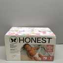 The Honest Company Comfort Dry Disposable Daytime Diapers for Sensitive Skin, Hypoallergenic, Rose Blossom + Tutu Cute, Club Box Size 1 (814 lbs), 78 Count