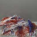 Quera 30 pcs Star Crazy straws 4th of JULY Red White Blue Silly Straws Patriotic Loop Straws Reusable BPA-Free Plastic Drinking Straws Silly Colorful Drinking Straws for Kids Birthday Party Supplies