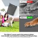 Sytopia 42 Inch Canvas Indestructible Outdoor Dog Bed for Extra Large Dogs, Chew Proof Dog Bed with Waterproof Washable Removable Cover, Indoor Patio Pet Pad for Crate, Dark Grey