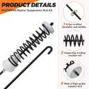 ALLOY UPGRADEDW10780045 WTW4816FW2 NTW4516FW2 NTW4605EW0 NTW4516FW1 WTW4800BQ1 Washer Suspension Rods Kit 4 Pcs by Beaquicy-Washer Parts for Whirlpool Kenmore Suspension Rods RTW4516FW1,11020102310