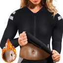 NENAWOS Sauna Vest Sweat slimming compression Waist Trainer Shirt Suit Arm Long Sleeves For Women 2XL