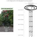 Garden Trellis for Climbing Plants Outdoor, 6.9FT Tall Metal Obelisk Trellis, 82.7" Umbrella Trellis for Potted Plants, Mushroom Top Trellises for Vines, Rose, Clematis, Pea, Bean, Tomato