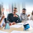 TopMade for MagSafe Wallet Magnetic Card Holder for iPhone 17/16/15/14/13/12 Series, Strongest Magnetic Phone Wallet Stand Adjustable, Slim Leather 5 Cards Holder, ID Window, RFID Blocking, Blue