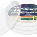 4 6 8 10 12 14 16 18 20 22 Inch Clear Plant Saucer, 5 Pack Durable Plastic Water Catcher Trays for Flower Pots, Plant Drip Trays for Indoor Outdoor Planter(22inch)