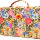 Colored Pencil Case - Large Capacity Colored Pencil Holder with Zipper Closure Twill Fabric Pencil Case for 300 Colored Pencils or 200 Gel Pen, Pencil Case Organizer for Artist (Yellow Flower)