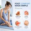 Upgraded Toe Separators & Toe Spacers for Women and Men - Podiatrist Recommended, Bunion Corrector, Foot Alignment and Pain Relief(1 Pair) (White)