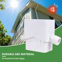 Downspout Diverter, Pathneer Rain Barrel Diverter Kit Fits for 3"x4" Downspout, Rainwater Collection System with Dual Outlet Design and 5ft Extension Tube, Diverts Water into Rain Barrel