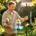 DDcafor Solar Water Fountain Pumps Hanging Bird Bath Fountain Solar Powered Cascading Bird Bath Water Fountain 3 Tier Bird Bath Solar Pump for Fountain