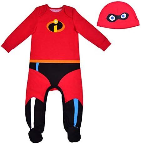 Disney The Incredibles Jack-Jack Baby Boys Footie Bodysuit and Cap Set for Newborn and Infant 18 Months