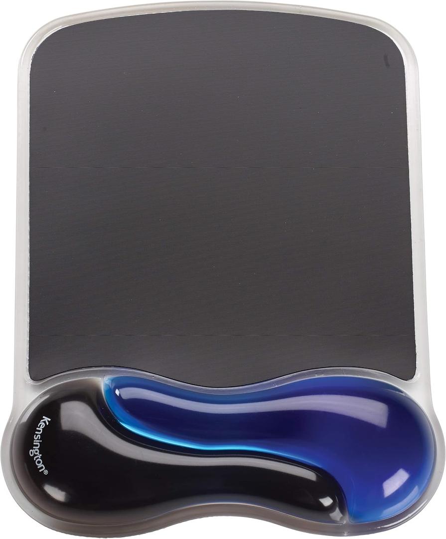 Kensington 62401 Duo Gel Wave Mouse Pad Wrist Rest, Blue (9.6L x 7.6W inches)