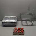 Alpha Living 6 Pack - Disposable Chafing Dish Buffet Set, Half Size Pans, Welded Body Food Warmers for Parties, Fuel Cans Complete Set, Warming Trays