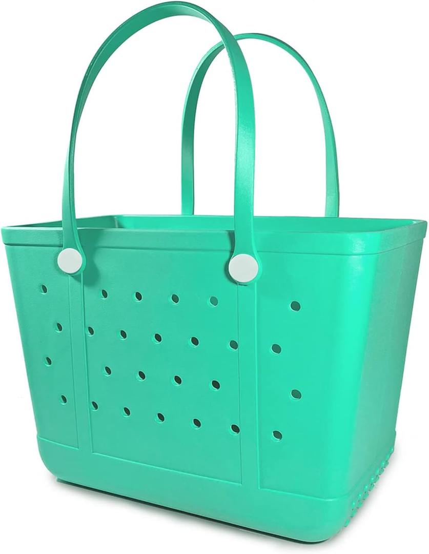 Beach Tote Bag for Women, Rubber Beach Bag Waterproof Sandproof, Extra Large EVA Tote Bag Boat Bag