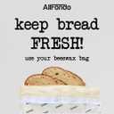 2 Pack XL Reusable Sourdough Bread Bags | Beeswax Bags for Homemade Bread | Cotton Beeswax Lined bags for Sourdough | Storage Accessories | Hook & Loop Fastener | 2 layers
