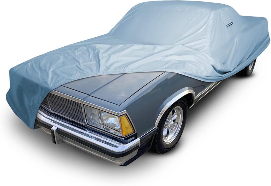 iCarCover Custom Car Cover for 1978-1987 Chevy El Camino, Waterproof All Weather Rain Snow UV Sun Protector Full Exterior Weatherproof Indoor Outdoor Car Cover with Strap (13. Chevy El Camino 1978-1987, 1-Tone (Solid Gray))