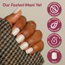 Glamnetic Quick Press Mani - No Glue Press On Nails, Just Peel and Stick, Square Extra Short Nails, Mess Free, Salon Quality Stick On Nails, Porcelain | in 15 Sizes - 30 Nail Kit | Gift For Mom