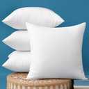 MIULEE Pack of 4 18x18 Outdoor Pillow Inserts, Water-Resistant Throw Pillow Inserts Decorative Premium Square Pillow Stuffer Sham for Porch Swing Couch Sofa Cushion Patio Furniture