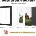 PEALSN 12x16 Picture Frame with Real Glass Front and Black Backboard, Display Pictures 11x14 with Mat or 12 x 16 without Mat, Wall Gallery Photo Frame for Wall Mounting