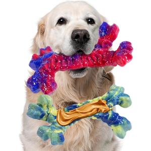 Aelflane 2 Pack Dog Toys for Aggressive Chewers, Indestructible Chew Toys for Dogs, Boredom and Stimulating Best Dog Toys for Medium/Large Breed,Tough Bones for Teeth Cleaning and Training