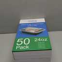 Dealusy 50 Pack (100-Piece) 24 oz Meal Prep Containers Reusable with Lids, Sturdy Leakproof & Food Safe, Microwave, Freezer, Dishwasher Safe Prep Containers, To Go Take Out Plastic Food Storage