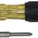 Klein Tools 32559 Multi-bit Screwdriver / Nut Driver, Extended Reach 6-in-1 Tool with Nut Driver, Phillips and Slotted Bits