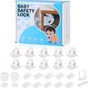 10 Pack Magnetic Cabinet Locks for Child Safety, Drawer Locks Baby Proofing, Magnetic Door Safety Locks for Cabinets and Drawers, Easy Installation No Tools Required (10 Pack and 2 Keys)