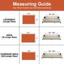 Boho Sofa Cover for Couch and Loveseat - Soft Chenille Furniture Protector for Dogs, 3 Cushion Couch Throw Cover, Pet Furniture Protector - Thick and Washable (Large:71"x118", Tassel Orange)