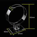 lasenersm 2 Pieces Clear Acrylic Headband Display Stand Single Headband Holder Hairband Display Stand Hair Hoop Holder Acrylic Headband Organizer, Transparent
