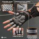 SIMARI Breathable Workout Gloves for Men Women, Padded Weight Lifting Gloves with Wrist Wraps Support, Full Palm Protection, Grip for Gym Training, Fitness, Weightlifting, Exercise Fingerless Black (Black, XS)