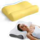 Memory Foam Bed Pillow for Sleeping, Ergonomic Cervical Neck Support Orthopedic Contour Pillow for Side Back Stomach Sleeper, Neck and Shoulder Pain Relief Anti Snoring Pillow (Standard, 1)