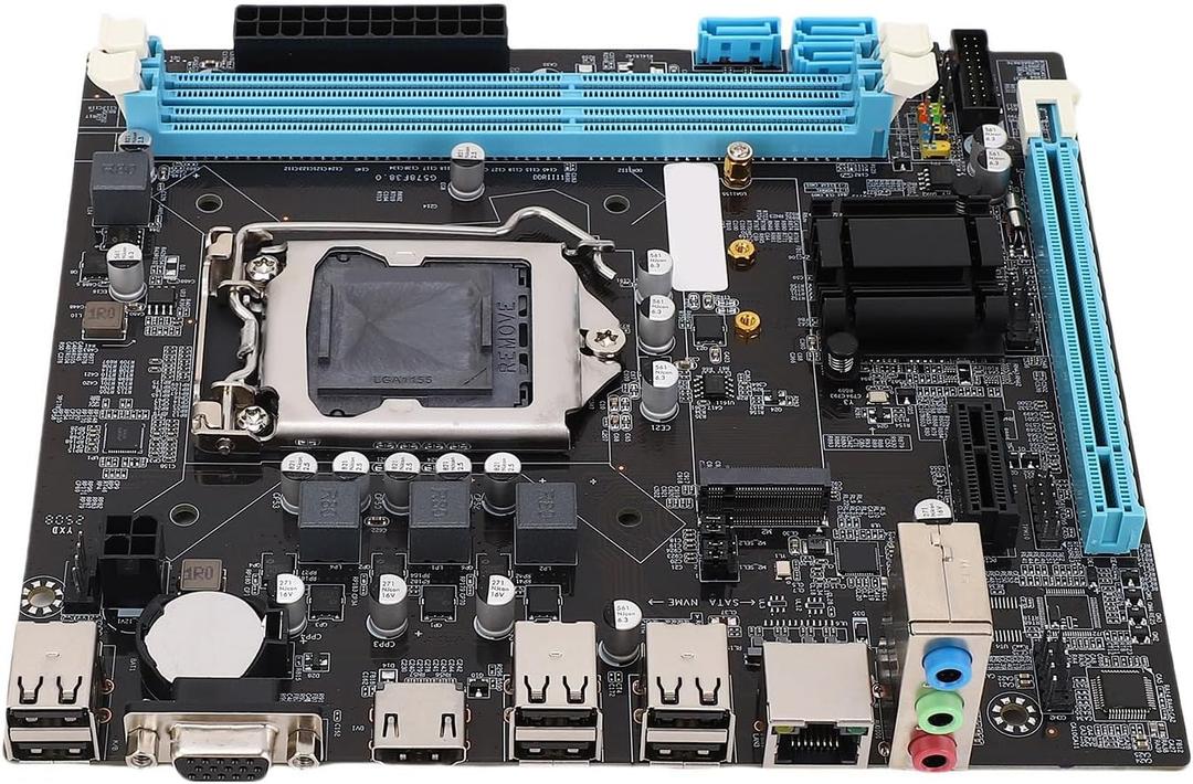 LGA 1155 2 placa base para juegos - Chipset H61, 6 USB 2.0, DDR3, M.2 NVMe, LAN de 100 Mbps, Micro ATX, compatible con I3/I5/I7