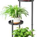 3 Tier Plant Stand Indoor Tall, Black Metal Corner Plant Stands for Indoor Multiple Plants, Flower Pot Stands Outdoor Holders Plant Shelf Display Rack for Garden Balcony Patio Living Room