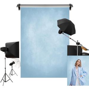 Kate 5x7ft/1.5x2.2m Blue Backdrop Texture Baby Blue Portrait Photo Shoot Studio Props