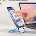 JSAUX Cell Phone Stand 2-Pack, Foldable Aluminum Adjustable Phone Holder for Desk Portable Travel Essentials Office Accessories for iPhone 17 16 15 14 13 Pro Max Samsung S25 S24 S23 Ultra Kindle-Gray