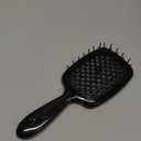 Janeke Superbrush Detangling Brush for Soft Smoothing Hair Brushing with Anti-Static Bristles - Vented Wet Hair Brush for Blow Drying Use - Perfect for Curly, Thick, Wavy, Fine Hair Types (Black)