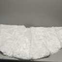 AISENO 48 Inch White Faux Fur Christmas Tree Skirt, Luxury Plush Tree Base Cover for Holiday Party and Home Christmas Decor