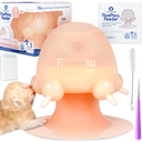 Race&Herd FivePaw Puppy Feeders Milk Nursing Bottle for 5 Puppies – Silicone Nipple Bottle for Newborn Pets – Multi-Pup Nursing Station Puppy Feeder with Nipples (12.8 fl oz, Natural)