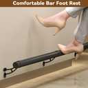 Bar Foot Rail Kit 8ft - Stainless Steel Complete Wall Mounted Bar Foot Rest - Matte Black Foot Rail System with Tubing, Wall Brackets, End Caps & Internal Connector