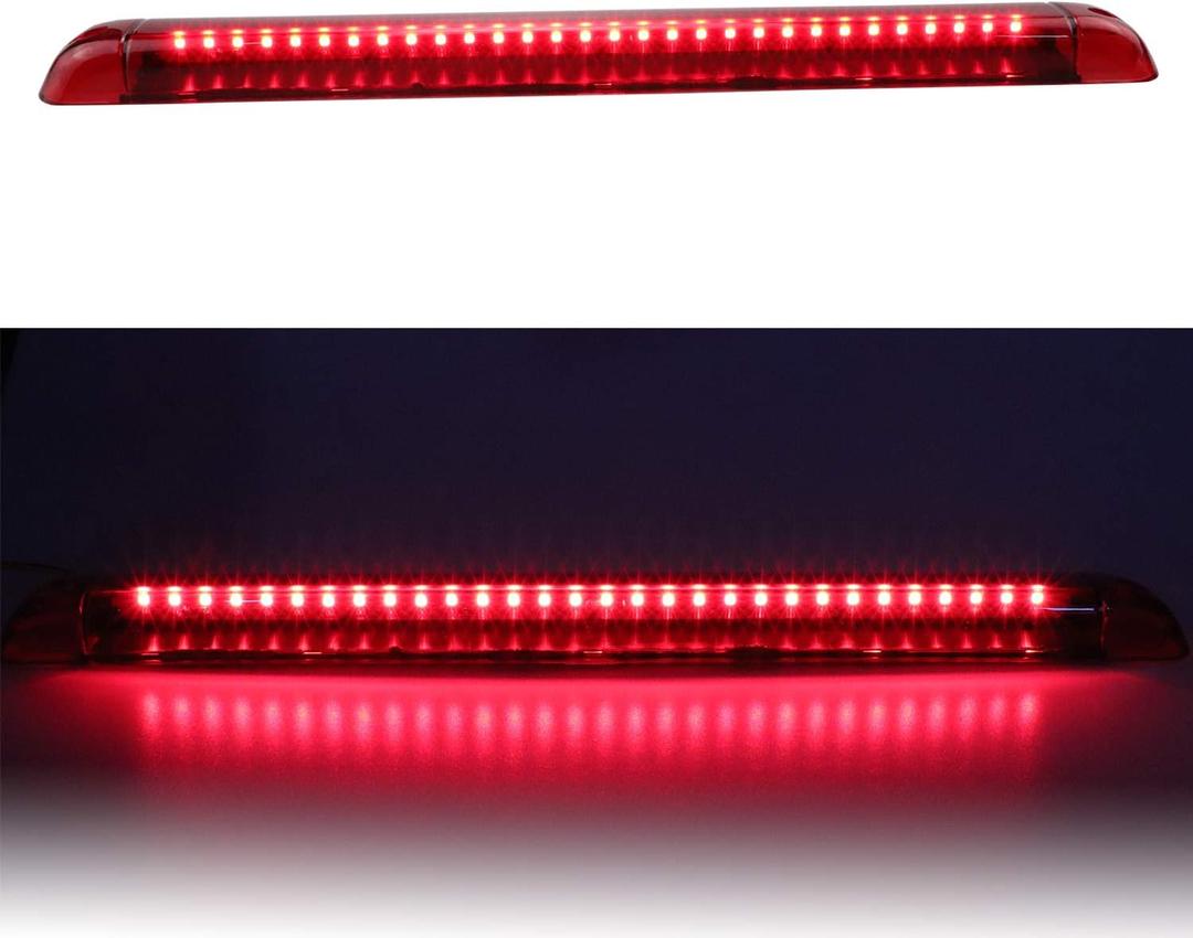 3rd Third Brake Light for 1992-1999 Chevy C/K Suburban Tahoe/GMC Yukon Jimmy Blazer/Cadillac Escalade/Hummer H2/ Bravada LED Center High Mount Lamp Stop Light (Red)