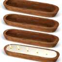 FoldTier 4 Pcs Wooden Dough Bowl Bulk,Brown,20'' X 6'' X 2'',Classic