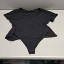 MANGOPOP Women's Round Neck Short Sleeve Bodysuit T Shirts Basic Body Suit Tops (X-Large)