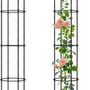 Garden Obelisk Trellis for Climbing Plants Outdoor - 69"(H), Rustproof Trellis with Adjustable Rings, Metal Plant Support for Potted Vines, Garden Trellis Use for Outdoor or Indoor(2 Pack)