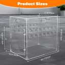 Acrylic Dog House, 27.5" L x 20" W x 24.5" H Clear Indoor Dog Crate Furniture for Small & Medium Dogs, Modern Transparent Pet Kennel Furniture with Lock (Extra Large)