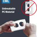 CML Duplex Outlet Covers, 50 Pack Electrical Outlet Wall Plate, 1-Gang Switch Plates, Dual Receptacle Faceplate, Standard Size 2.76’’ x 4.5’’, Impact Resistant, UL Listed, White, Contractor Pack