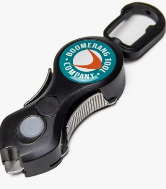 Boomerang Tool Company SNIP Fishing Line Cutters with Retractable Tether and Stainless Steel Blades that Cut Braid, Mono and Fluoro Lines Clean and Smooth, Original Snip L.e.d.